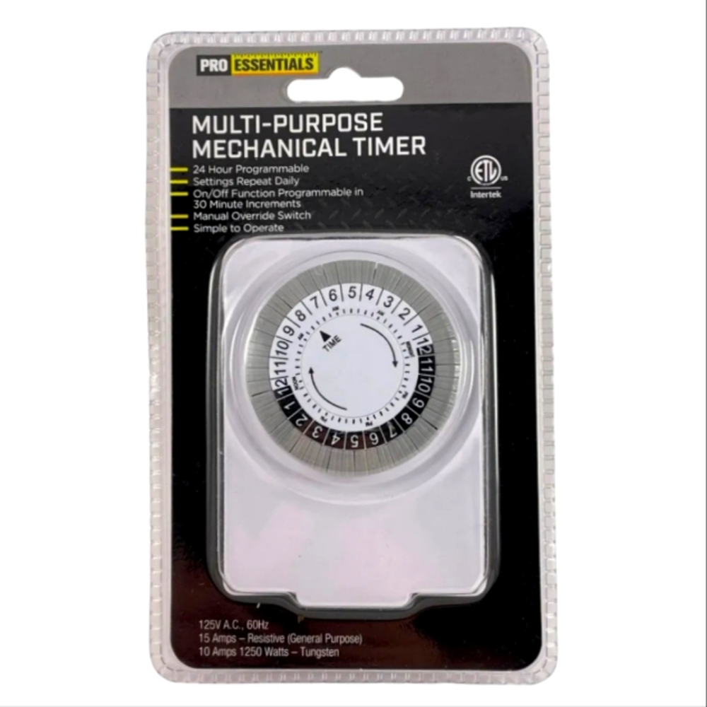 NEW Pro Essentials Multi-Purpose Mechanical 24 Hour Programmable Timer